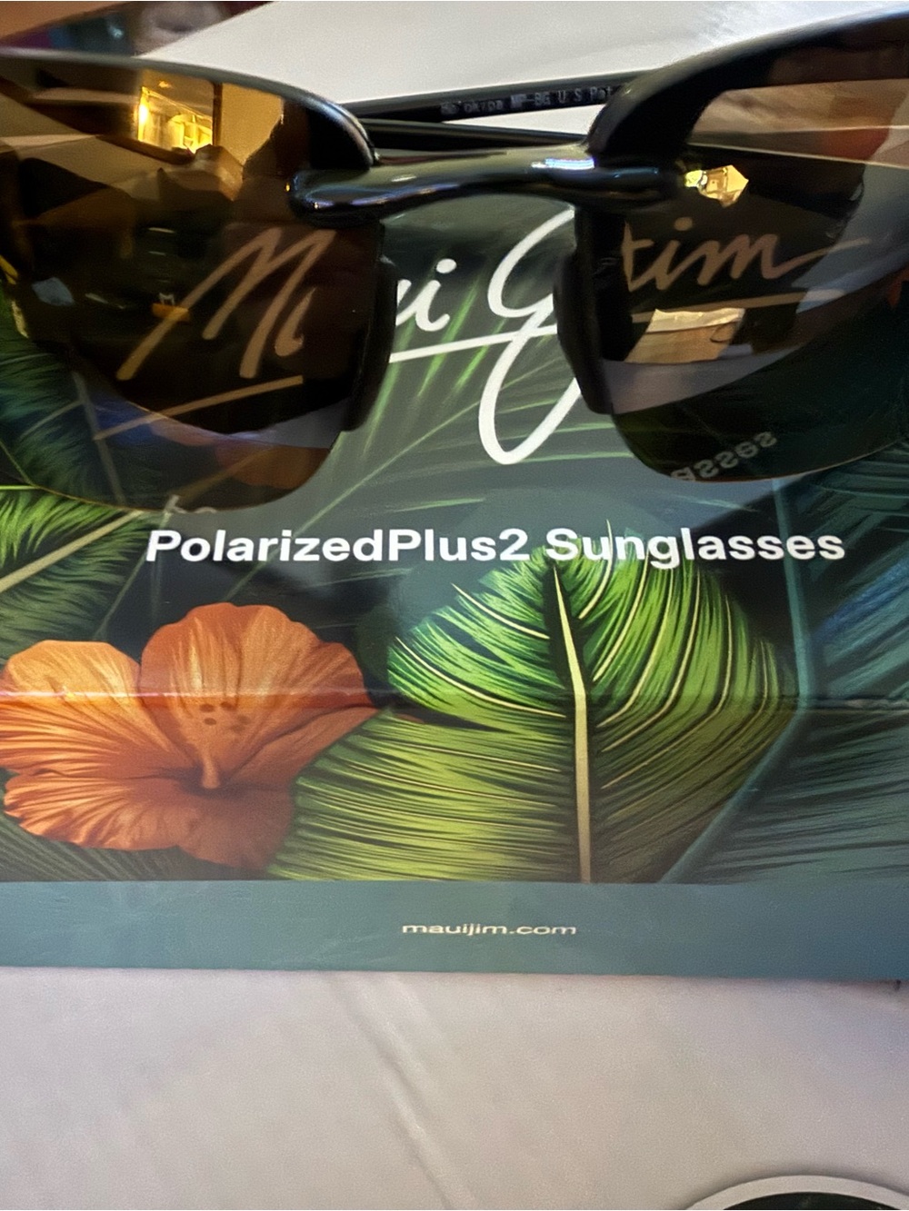 Maui Jim Sunglasses with Black Frame and Brown Gradient Lenses